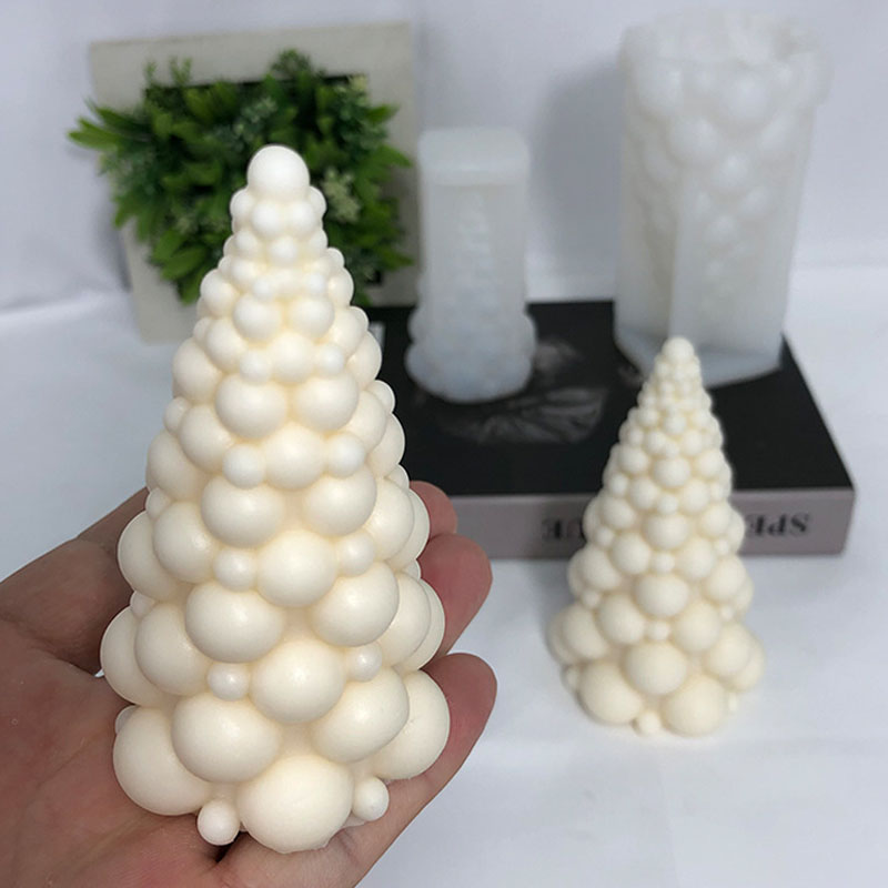 Soap Making Essentials - 3D Bubble Christmas Tree Silicone Candle