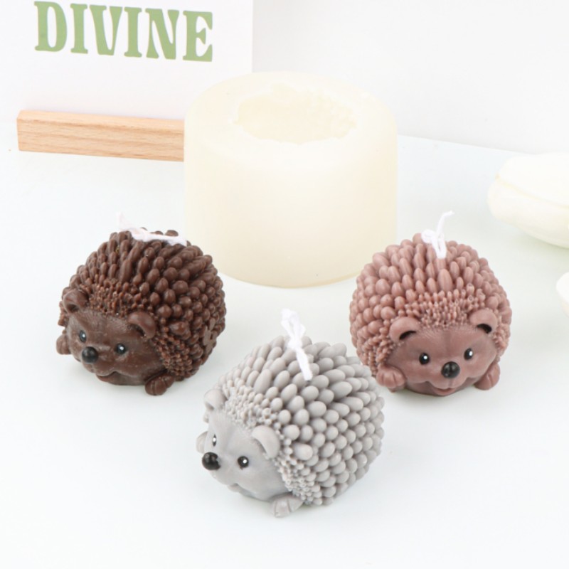 Soap Making Kit Amazon - 3D Cute Hedgehog Silicone Candle Mold