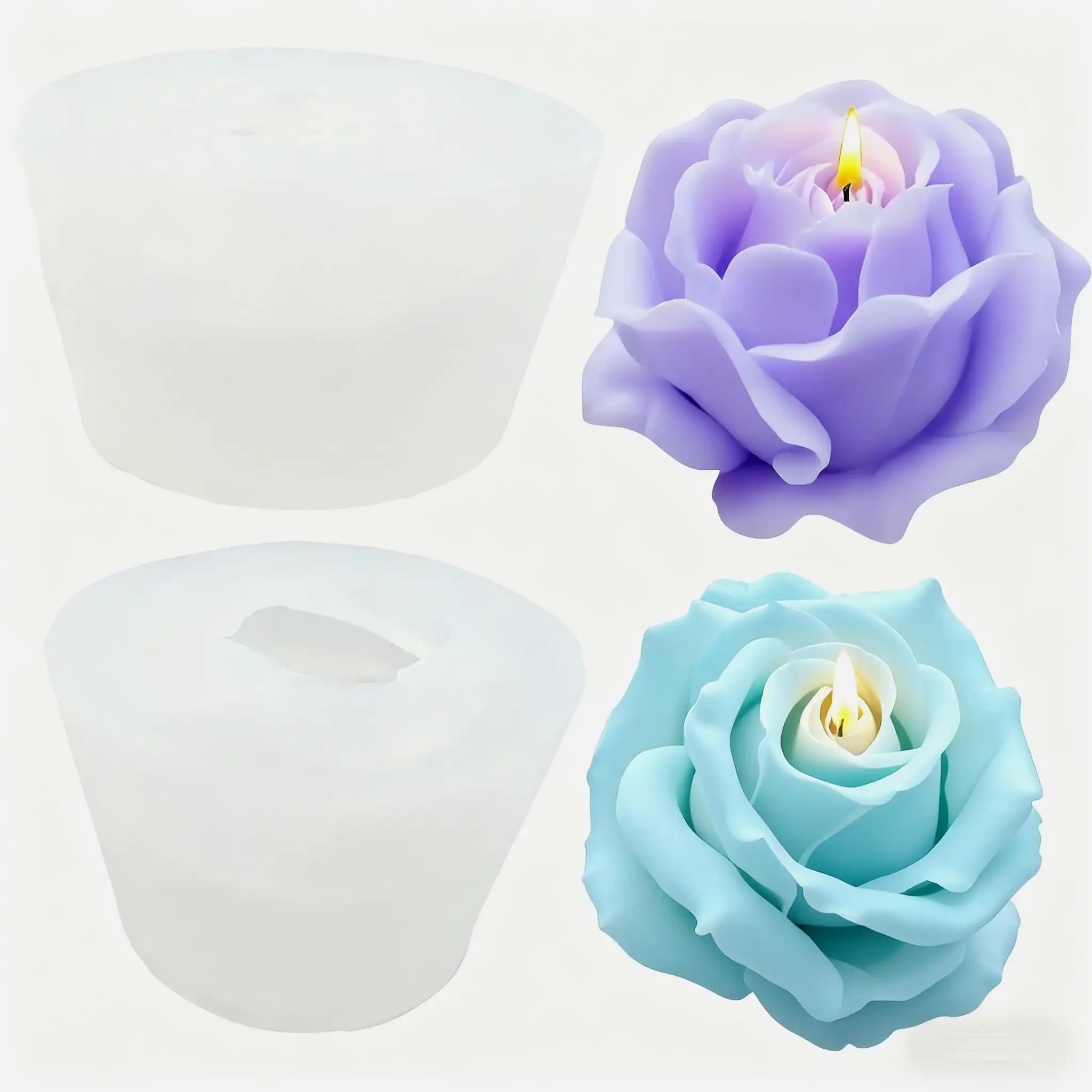 2-Piece Romantic 3D Rose Silic - đánh giá và giá Soap Making Recipes