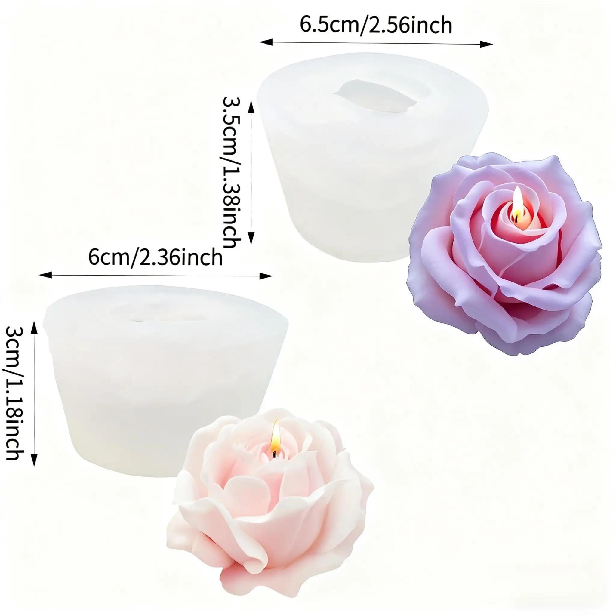 2-Piece Romantic 3D Rose Silic - đánh giá và giá Soap Making Recipes