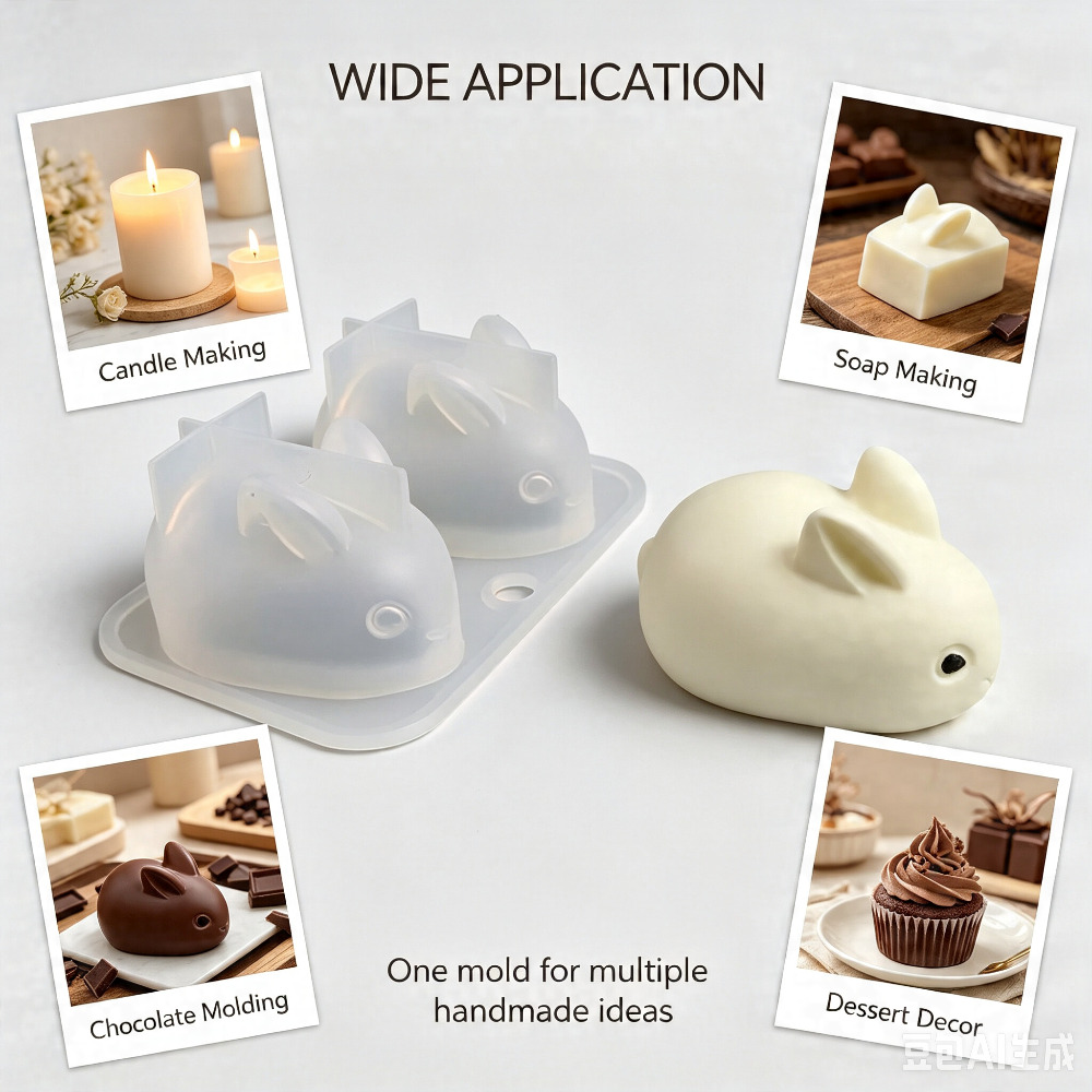 3D Mini Rabbit Silicone Mold F - đánh giá và giá Soap Making Tray