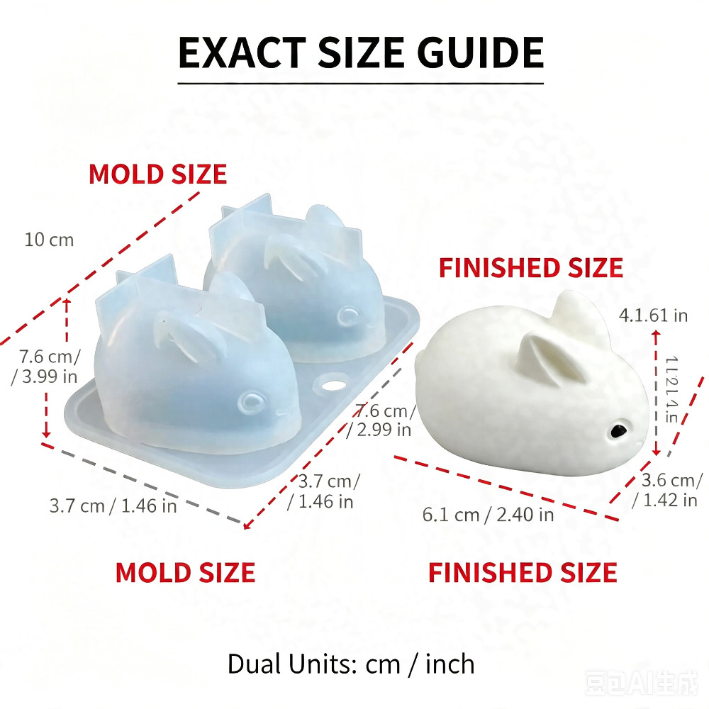 3D Mini Rabbit Silicone Mold F - đánh giá và giá Soap Making Tray