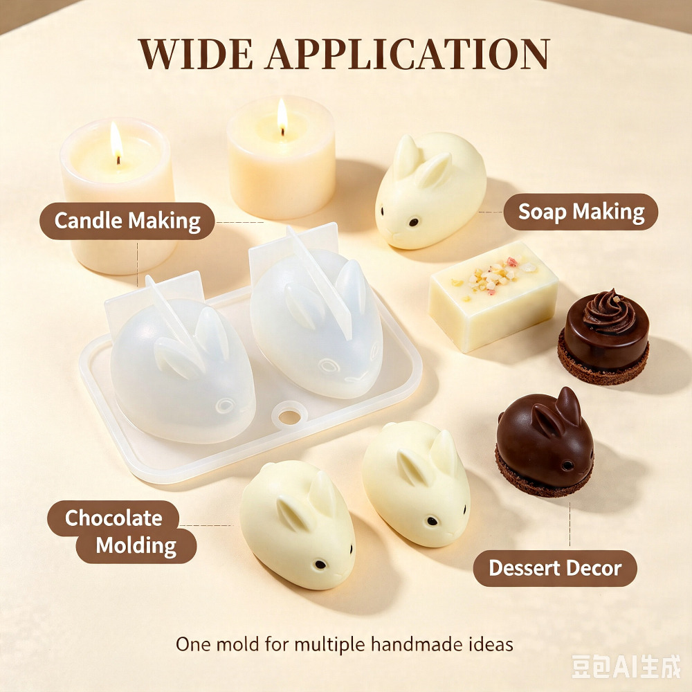 3D Mini Rabbit Silicone Mold F - đánh giá và giá Soap Making Tray