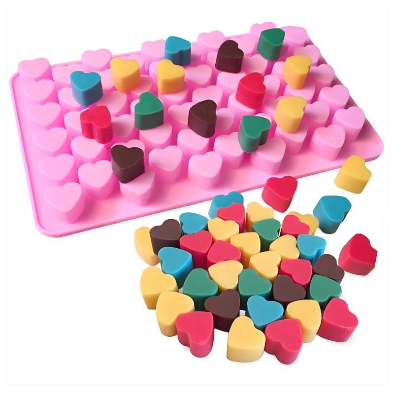 55 Grids Heart Silicone Cake M - đánh giá và giá Soap Making Tray