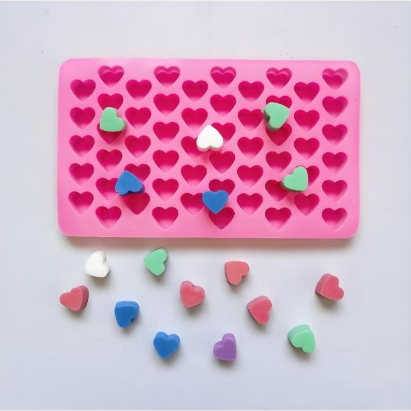 55 Grids Heart Silicone Cake M - đánh giá và giá Soap Making Tray
