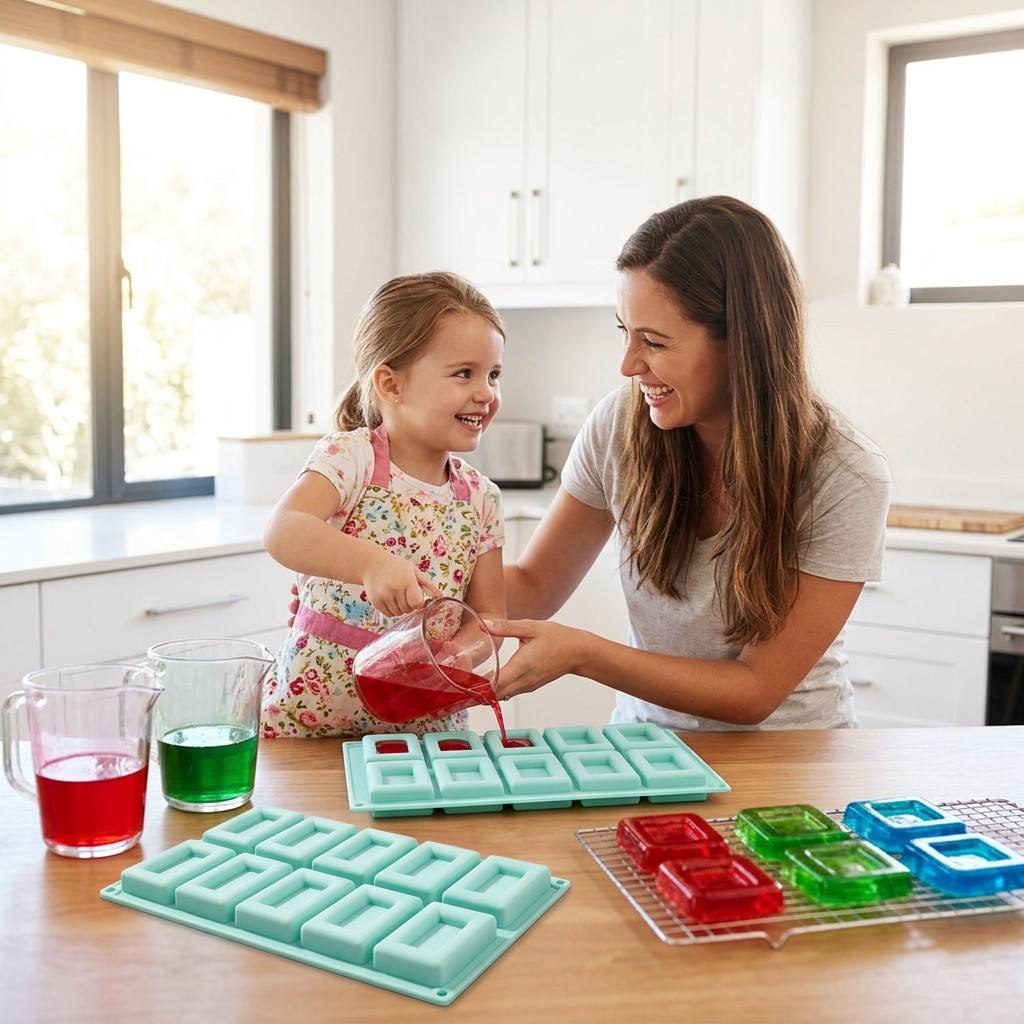 Non-stick 10-Hole Rectangle Si - đánh giá và giá Soap Making Tray