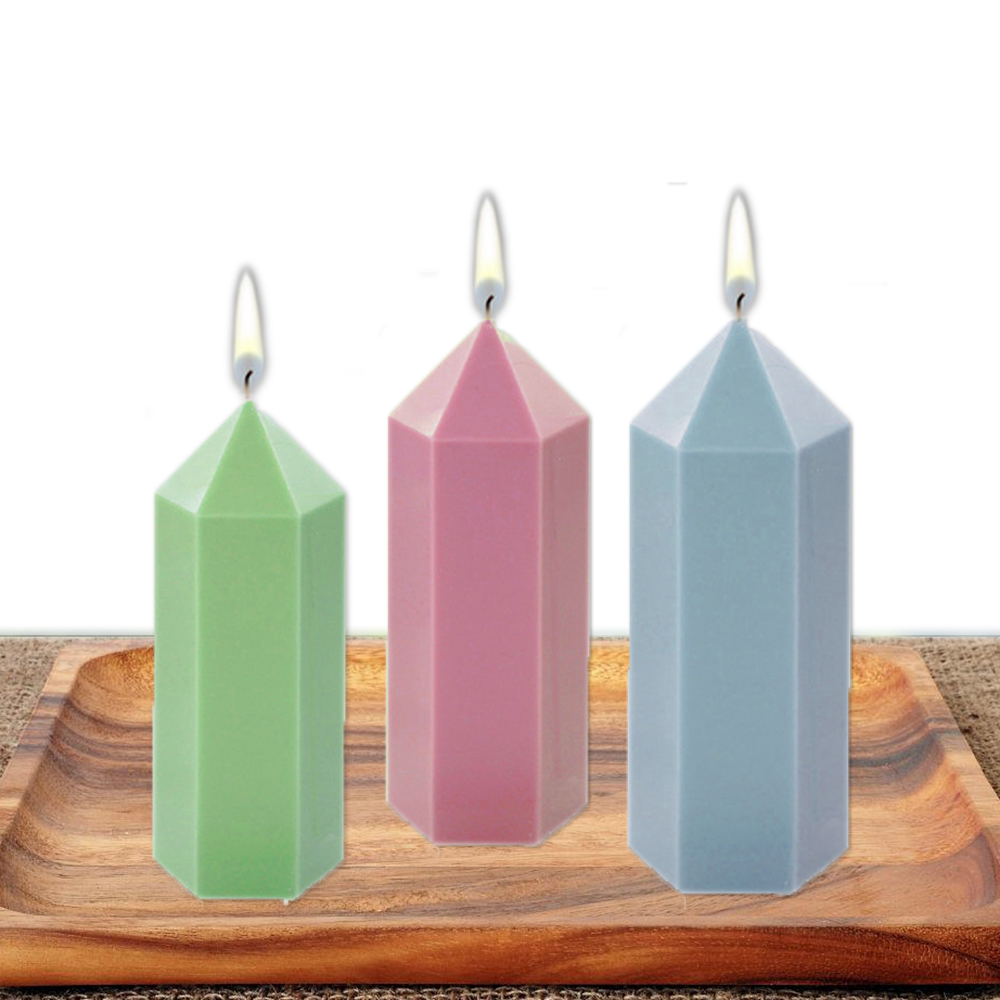 3D Hexagonal Column Candle Mol - đánh giá và giá Soap Making Essentials