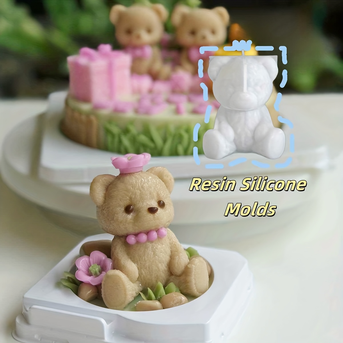 2pcs Teddy Bear Silicone Mold  - đánh giá và giá Soap Making Kit Amazon