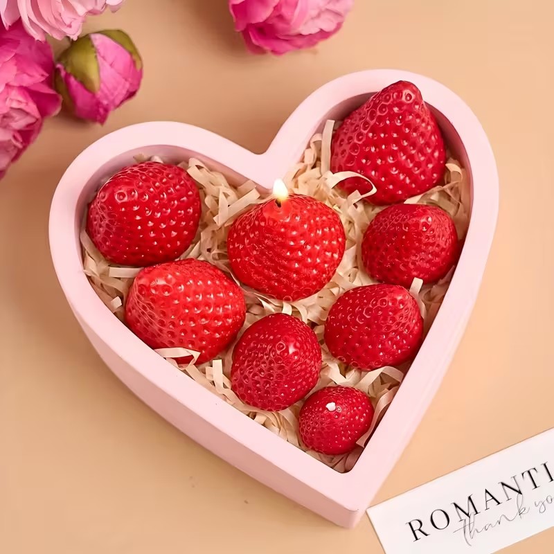 Strawberry Silicone Candle Mol - đánh giá và giá Soap Making Tray