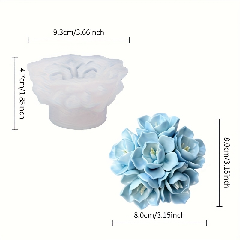 1 Hydrangea Candle Silicone Mo - đánh giá và giá Soap Making Tray