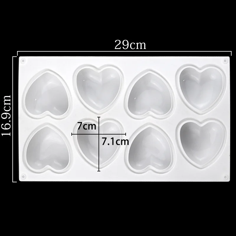 Love Heart Silicone Soap Mold  - đánh giá và giá Soap Making Essentials