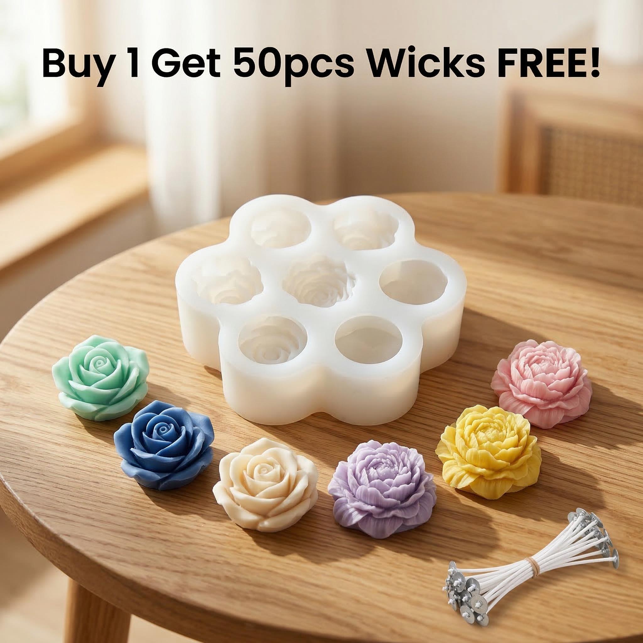 3D Rose Flower Silicone Candle - đánh giá và giá Soap Making Kit Amazon