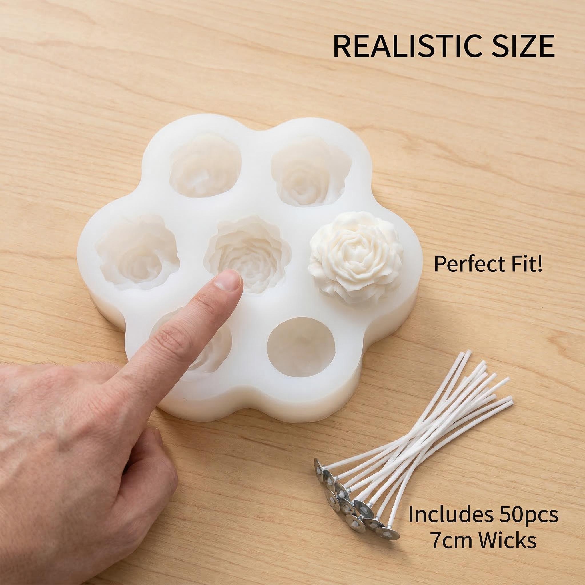 3D Rose Flower Silicone Candle - đánh giá và giá Soap Making Kit Amazon