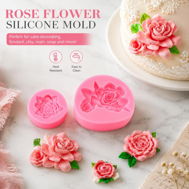 4 Floral Silicone Mold Set，3D  - đánh giá và giá Soap Making Kit Amazon