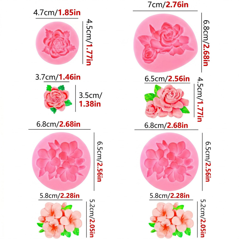 4 Floral Silicone Mold Set，3D  - đánh giá và giá Soap Making Kit Amazon