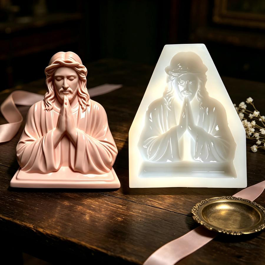 Large Prayer Jesus Silicone Ca - đánh giá và giá Soap Making Recipes