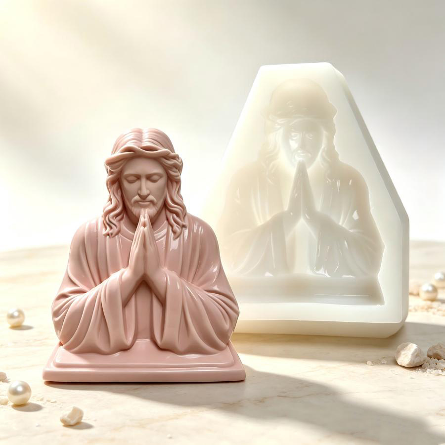 Large Prayer Jesus Silicone Ca - đánh giá và giá Soap Making Recipes