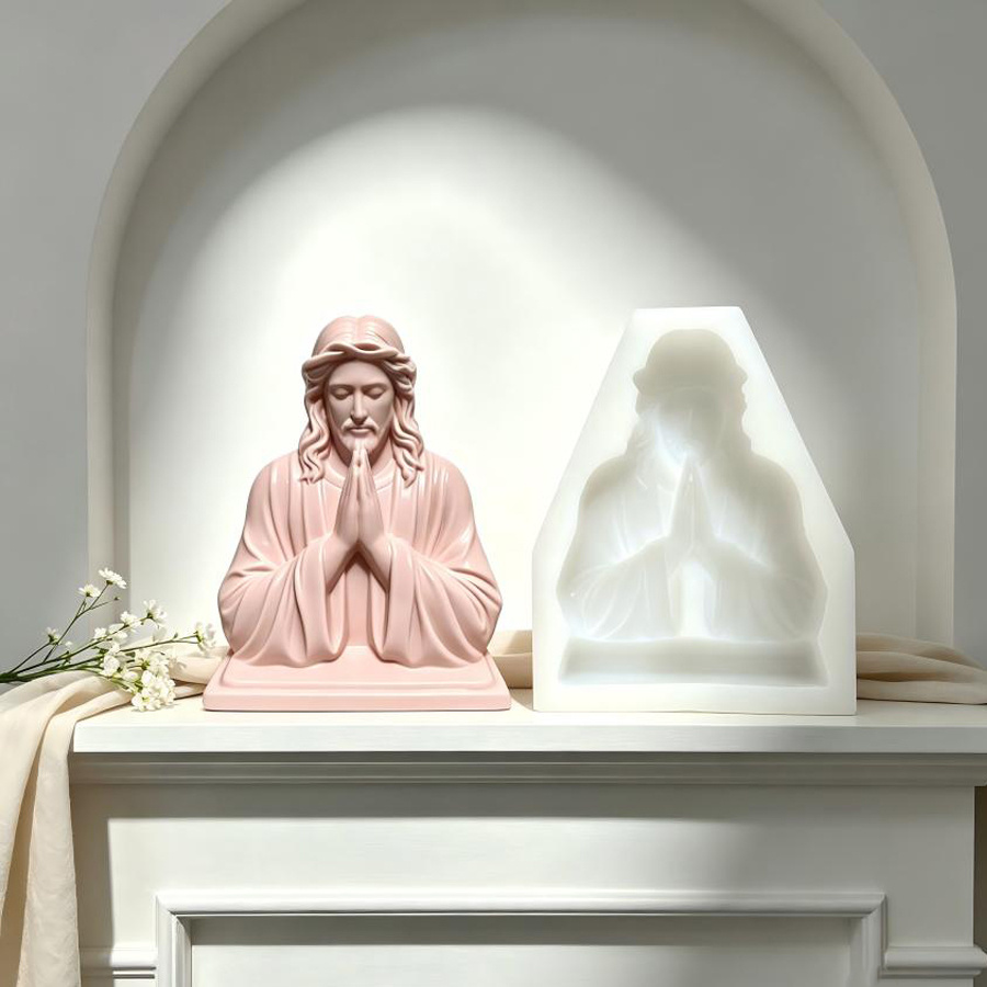 Large Prayer Jesus Silicone Ca - đánh giá và giá Soap Making Recipes