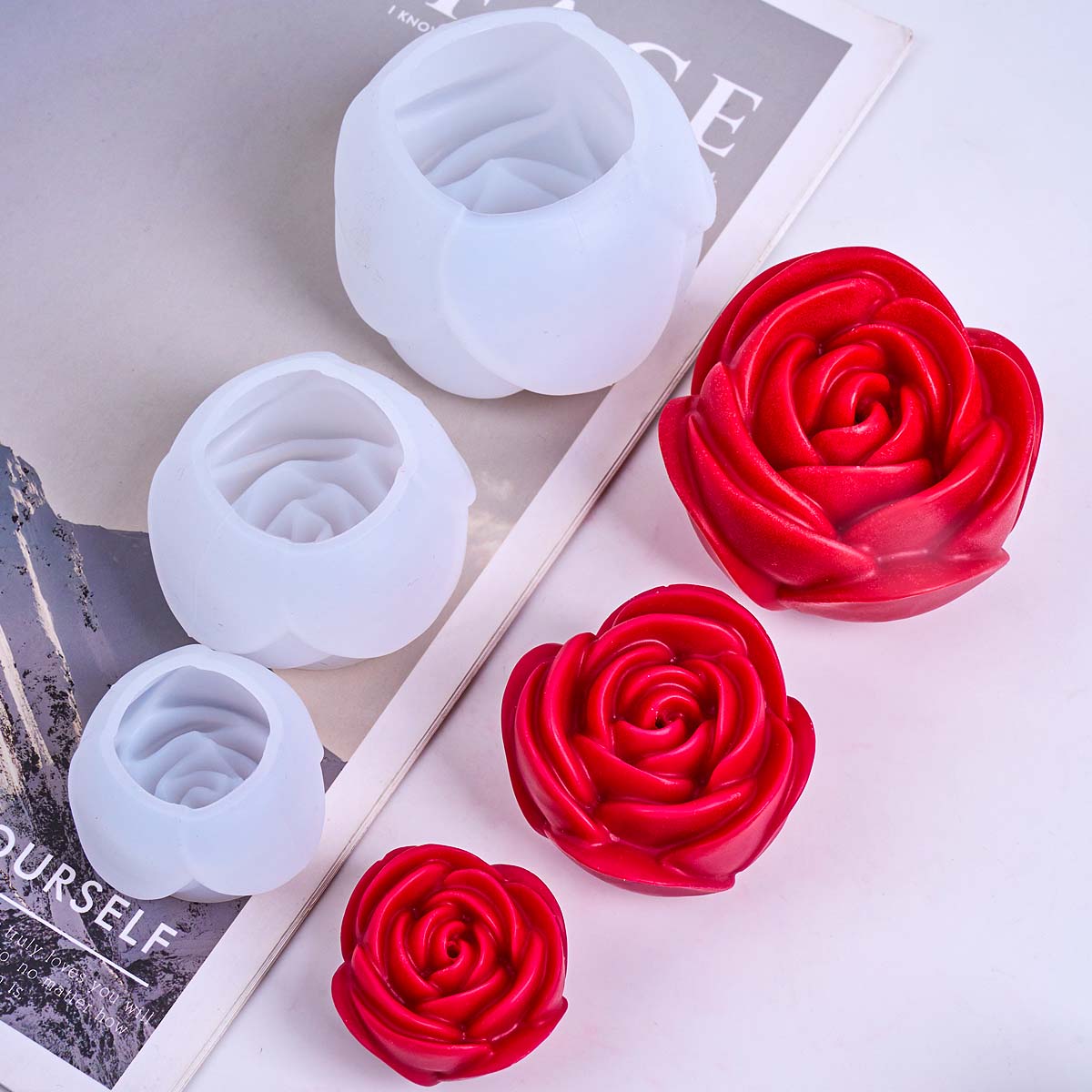 3D Flower Shape Silicone Candl - đánh giá và giá Soap Making Essentials