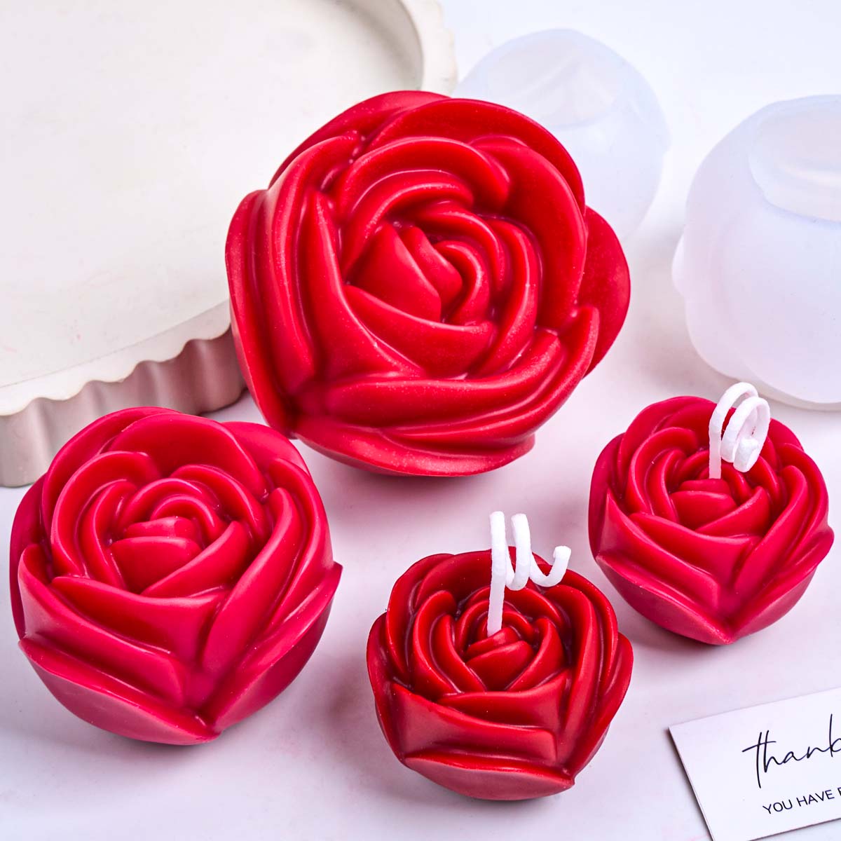 3D Flower Shape Silicone Candl - đánh giá và giá Soap Making Essentials