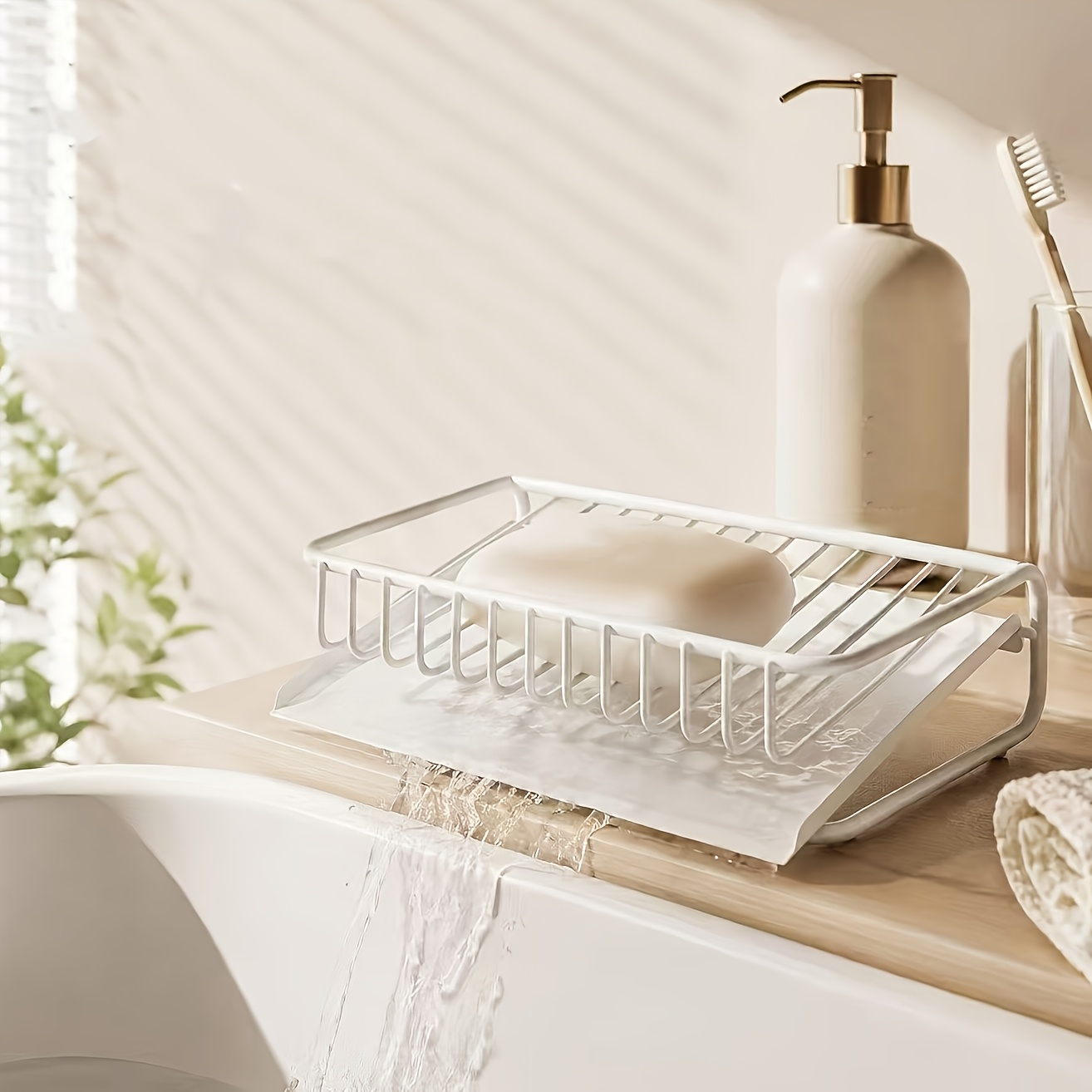 1pc Plastic Soap Dish With Dra - đánh giá và giá Soap Making Tray