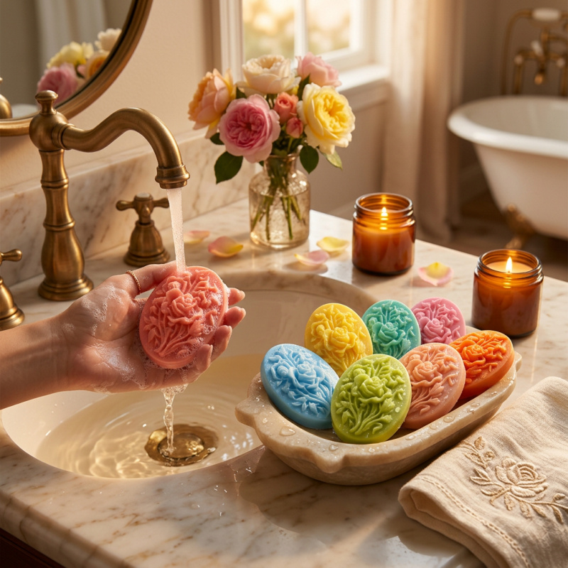 4 Silicone mold with flower sh - đánh giá và giá Soap Making Tray